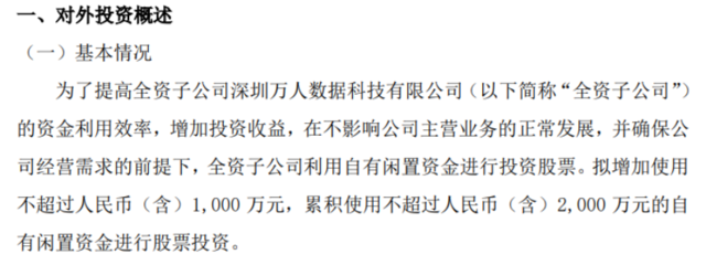 自有資金與投資活動 機遇與挑戰